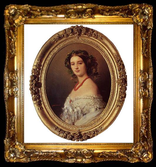 framed  Franz Xaver Winterhalter Malcy Louise Caroline Frederique Berthier de Wagram, Princess Murat, ta009-2